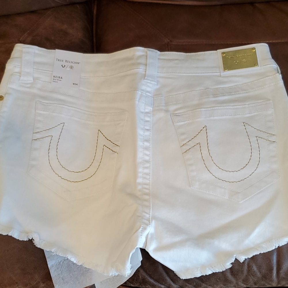 White true religion shorts